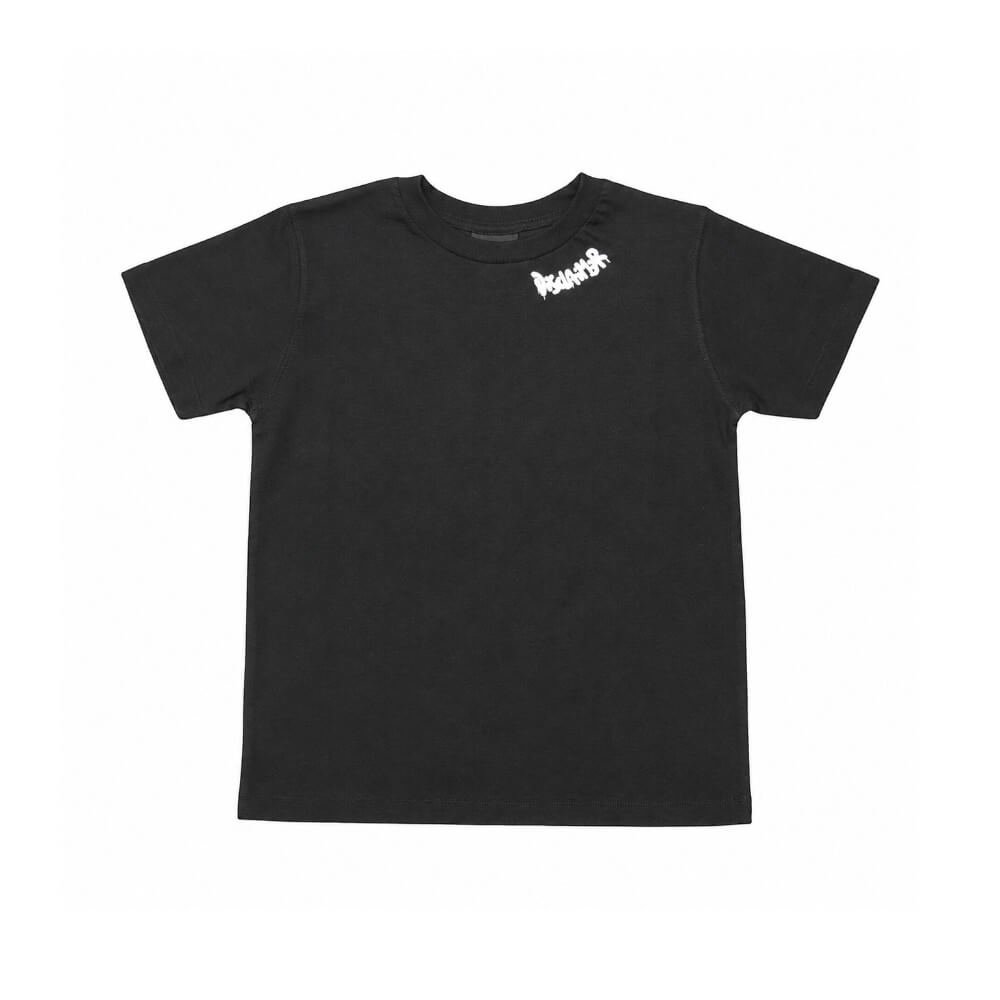 T-shirt Disclaimer Junior Nera con piccolo Logo Bianco 26IDK59110