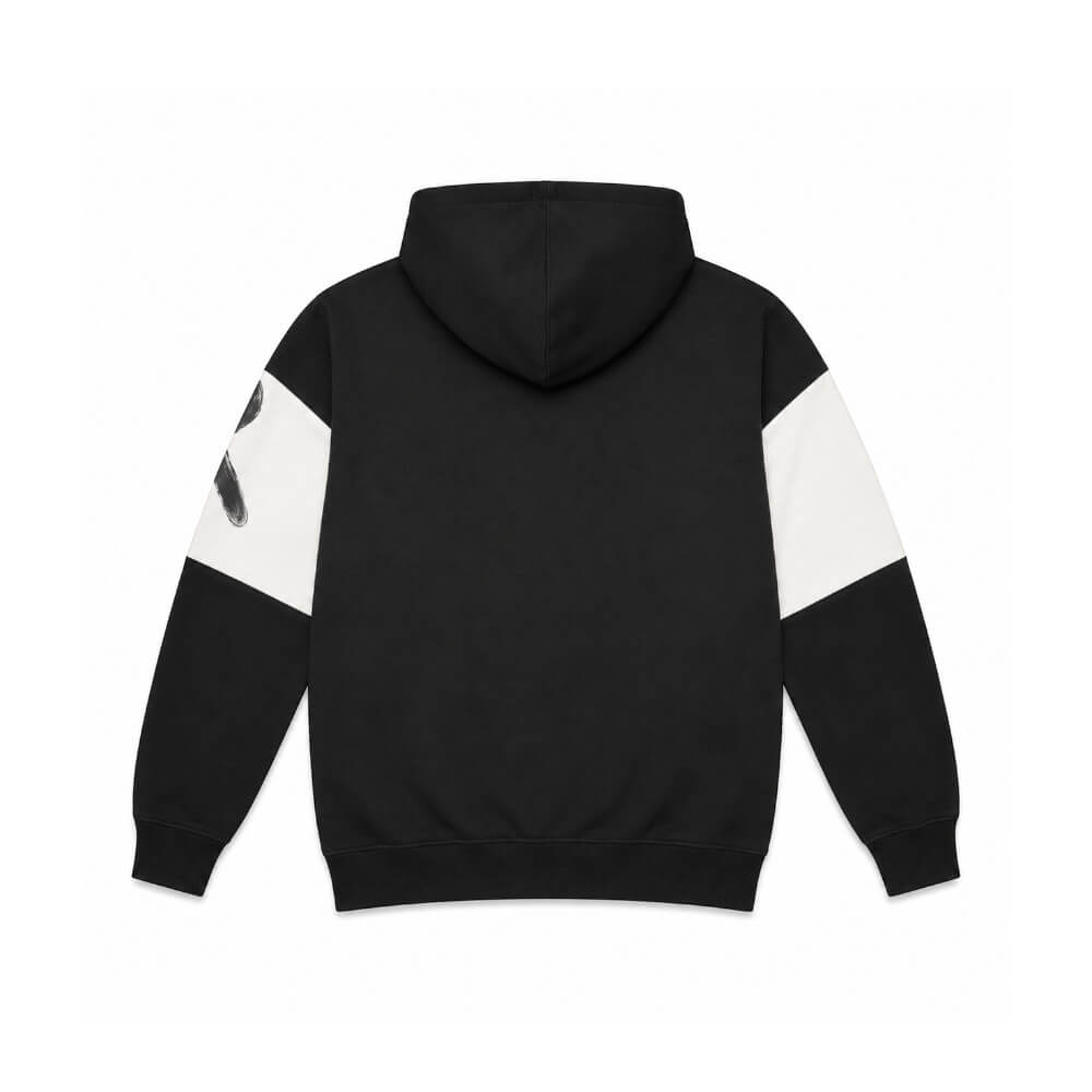 Felpa Disclaimer Junior Unisex Nera con Cappuccio e Fascia Logo Beige 26IDK59121