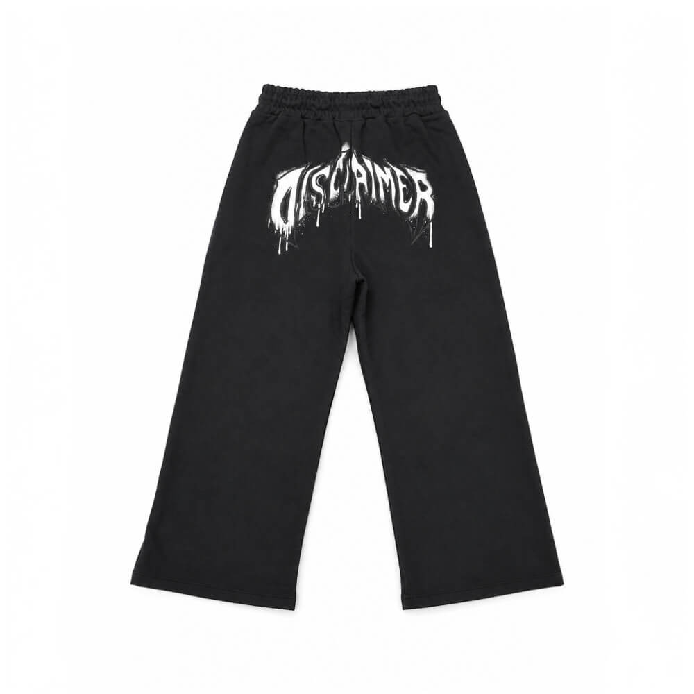 Pantalone Disclaimer Ragazzo Nero con Maxi Logo Posteriore 26IDK59131