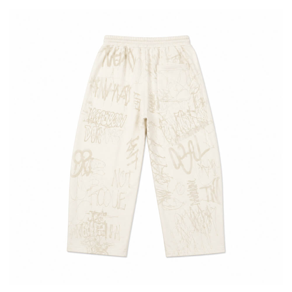 Disclaimer Pantalone Ragazzo Panna All Over in Felpa 26IDK59141