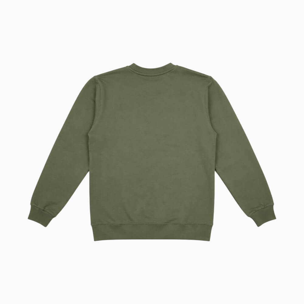 Felpa Disclaimer Ragazzo Verde Militare Girocollo con Logo Graffiti 26IDK59181