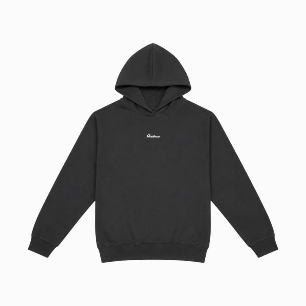 Felpa Disclaimer Ragazza Nera con Cappuccio e Logo Retro 26IDK59200