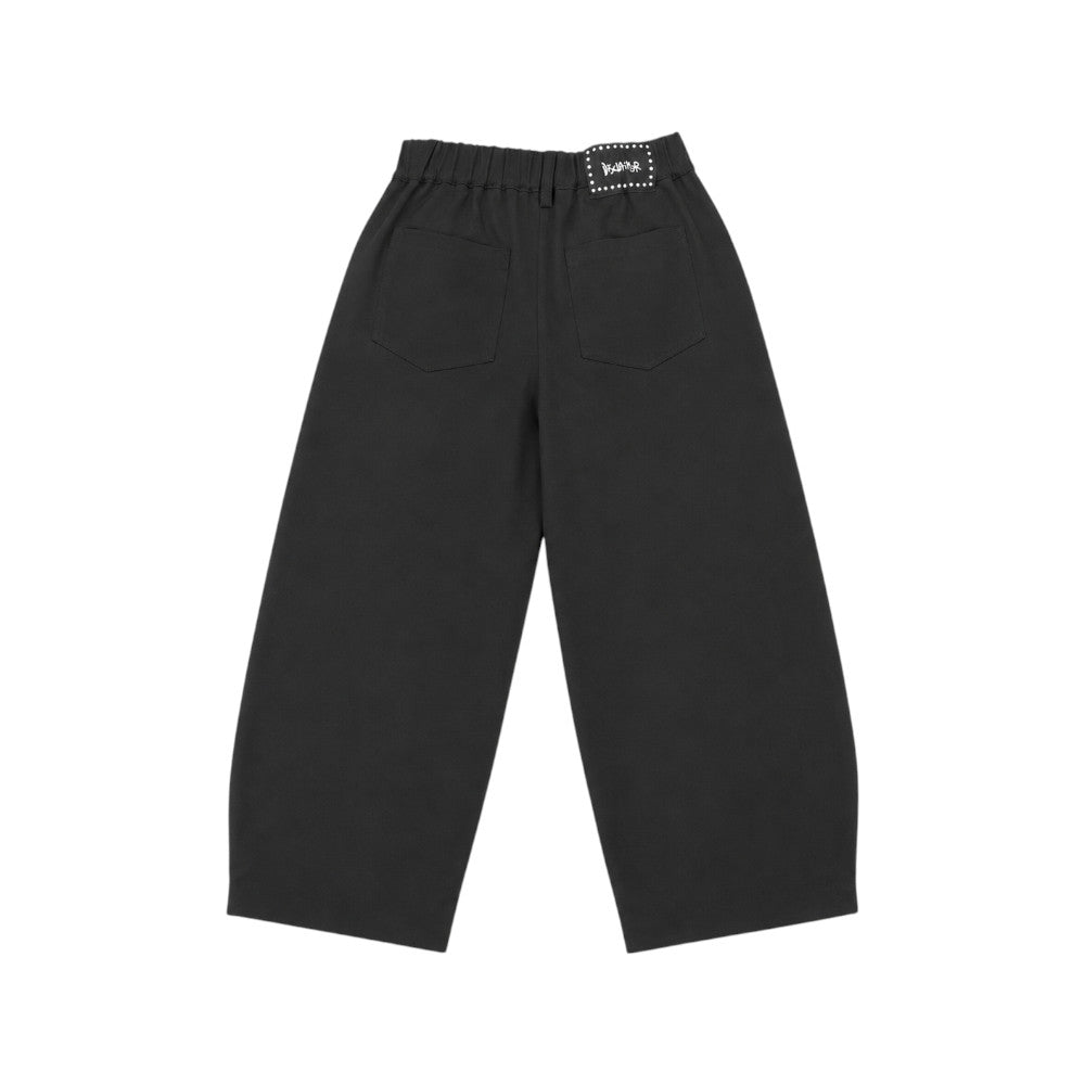 Pantalone Disclaimer Ragazza Nero Balloon in Gabardina 26IDK59237