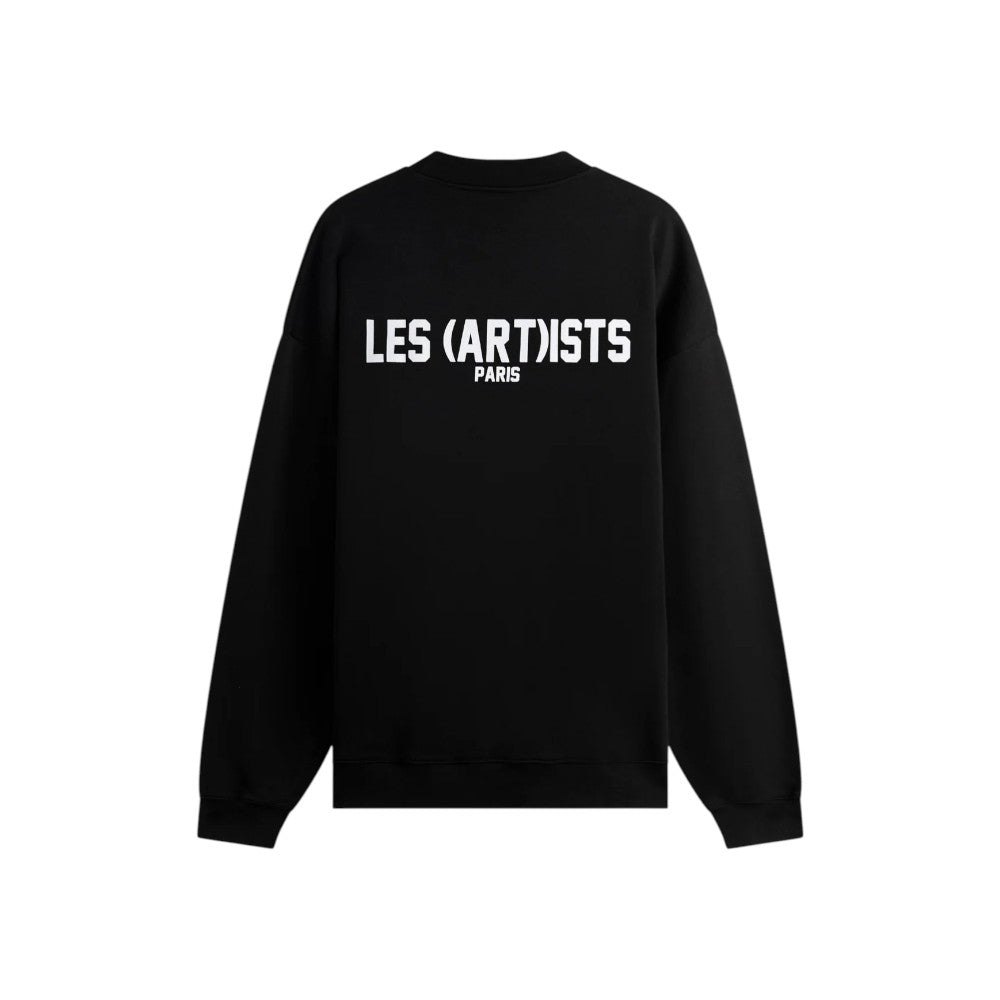 Felpa Les (Art)ists Nera Maxi Logo bianco posteriore 26SSLKHD308