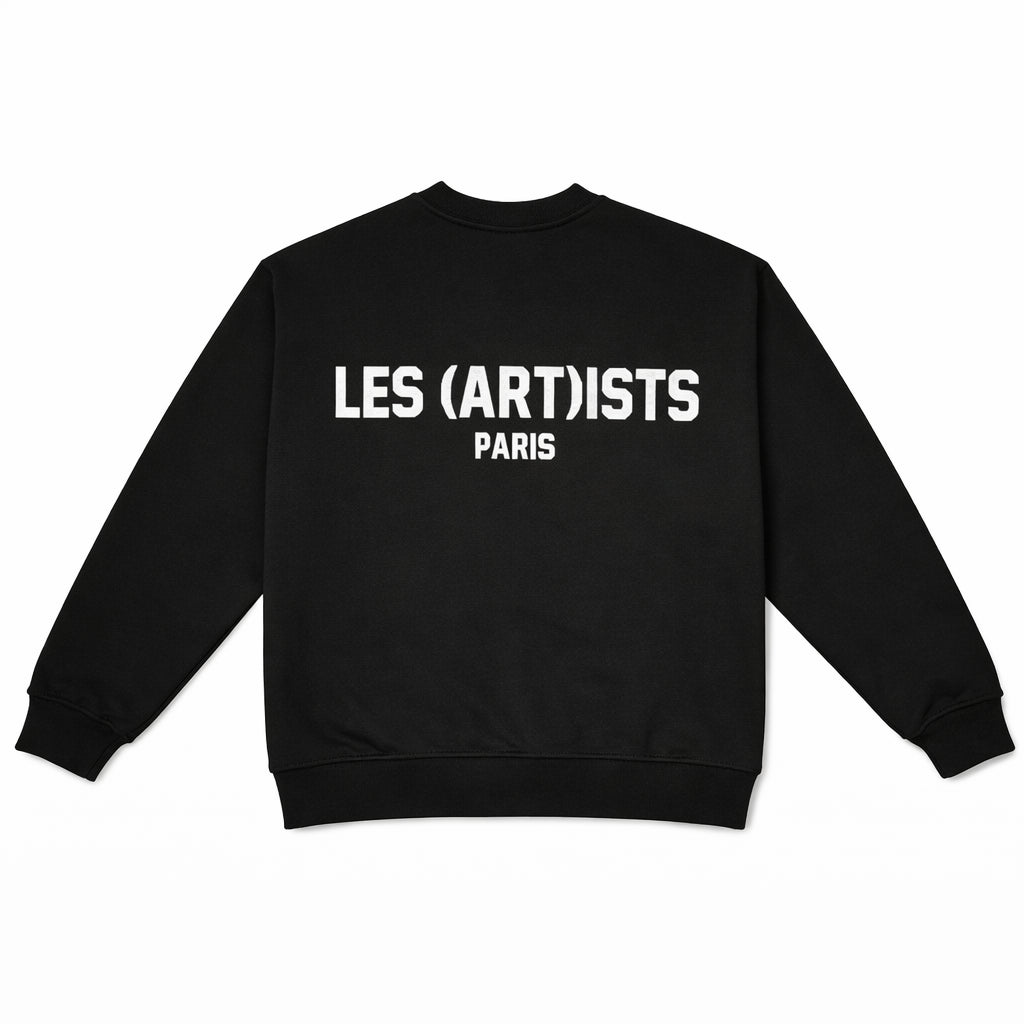 Felpa Les (Art)ists Nera Maxi Logo bianco posteriore 26SSLKHD308