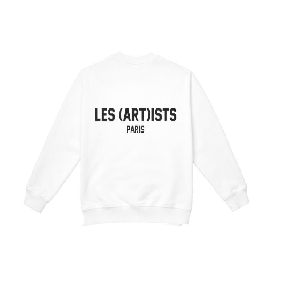 Felpa Les (Art)ists White Maxi Logo nero posteriore 26SSLKHD309