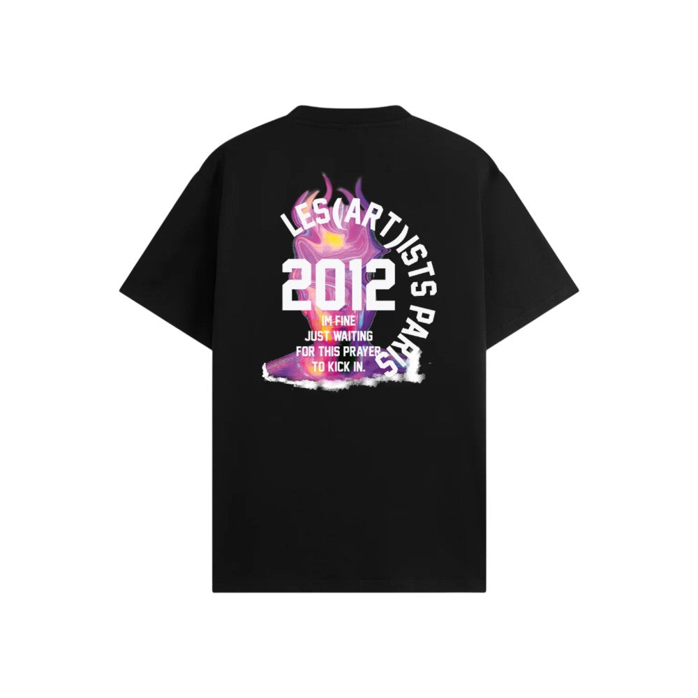 T-shirt LES (ART)ISTS nera con stampa 2012 posteriore