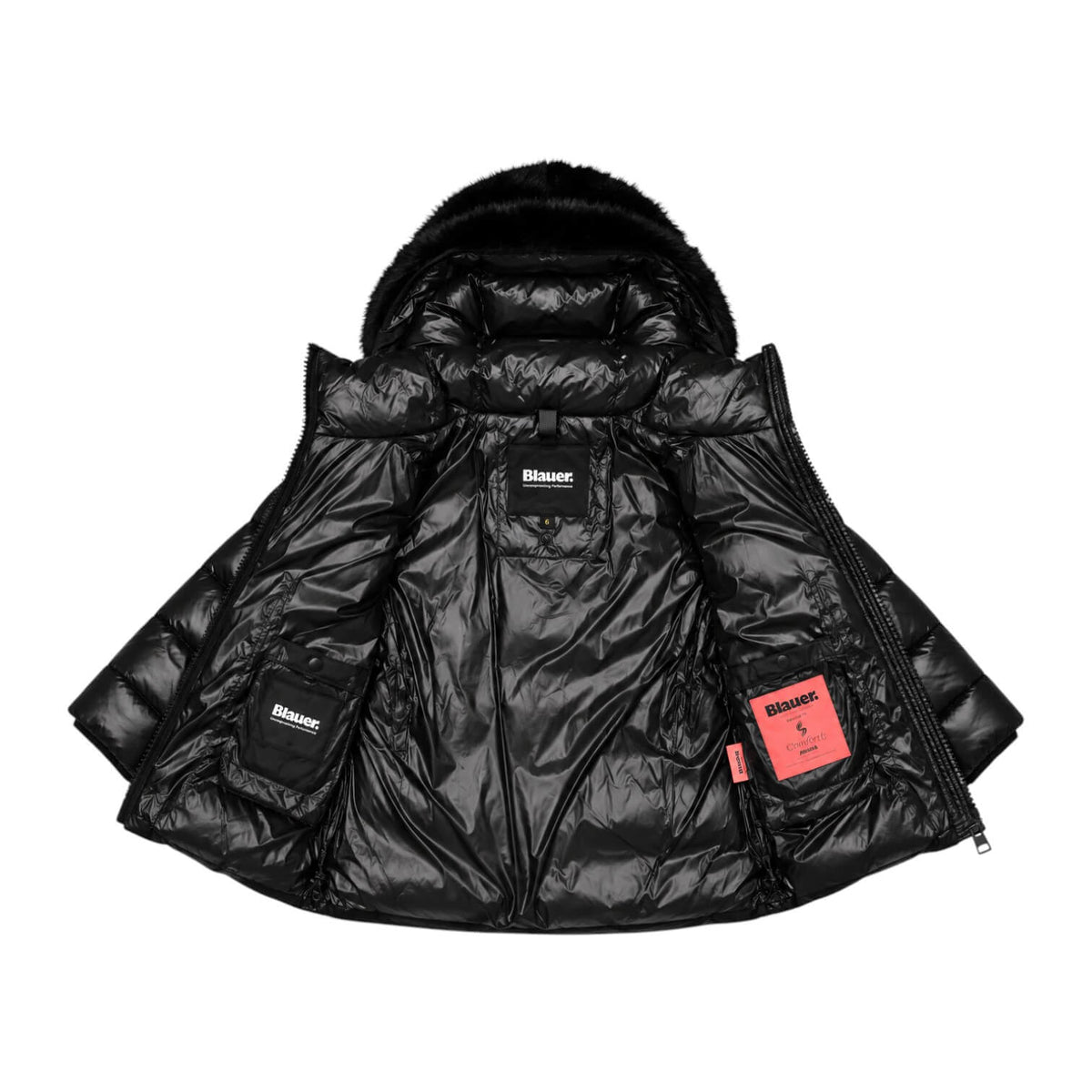 Giubbino Blauer Fanevil Junior Nero con Pelliccia Sintetica 26WBLGC02292-999