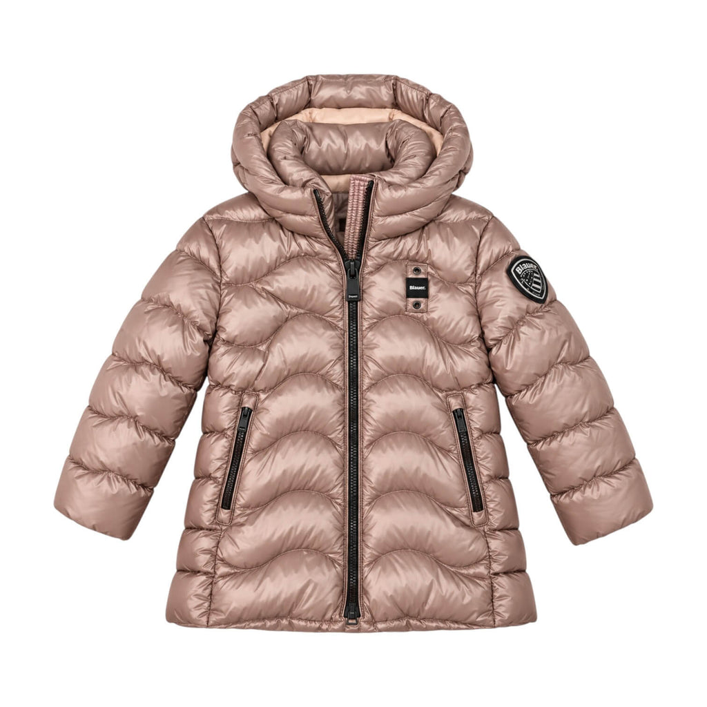 Giubbino Blauer Larese bambina/ragazza Rosa scampanato con cappuccio 26WBLGC02296-30CRP