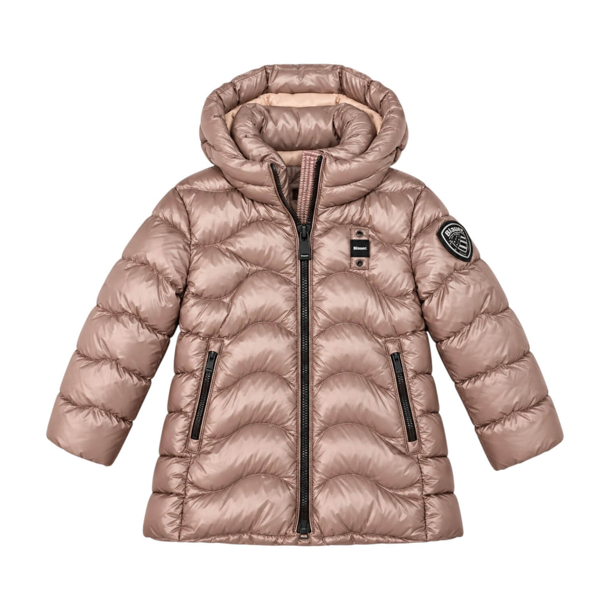 Giubbino Blauer Larese bambina/ragazza Rosa scampanato con cappuccio 26WBLGC02296-30CRP