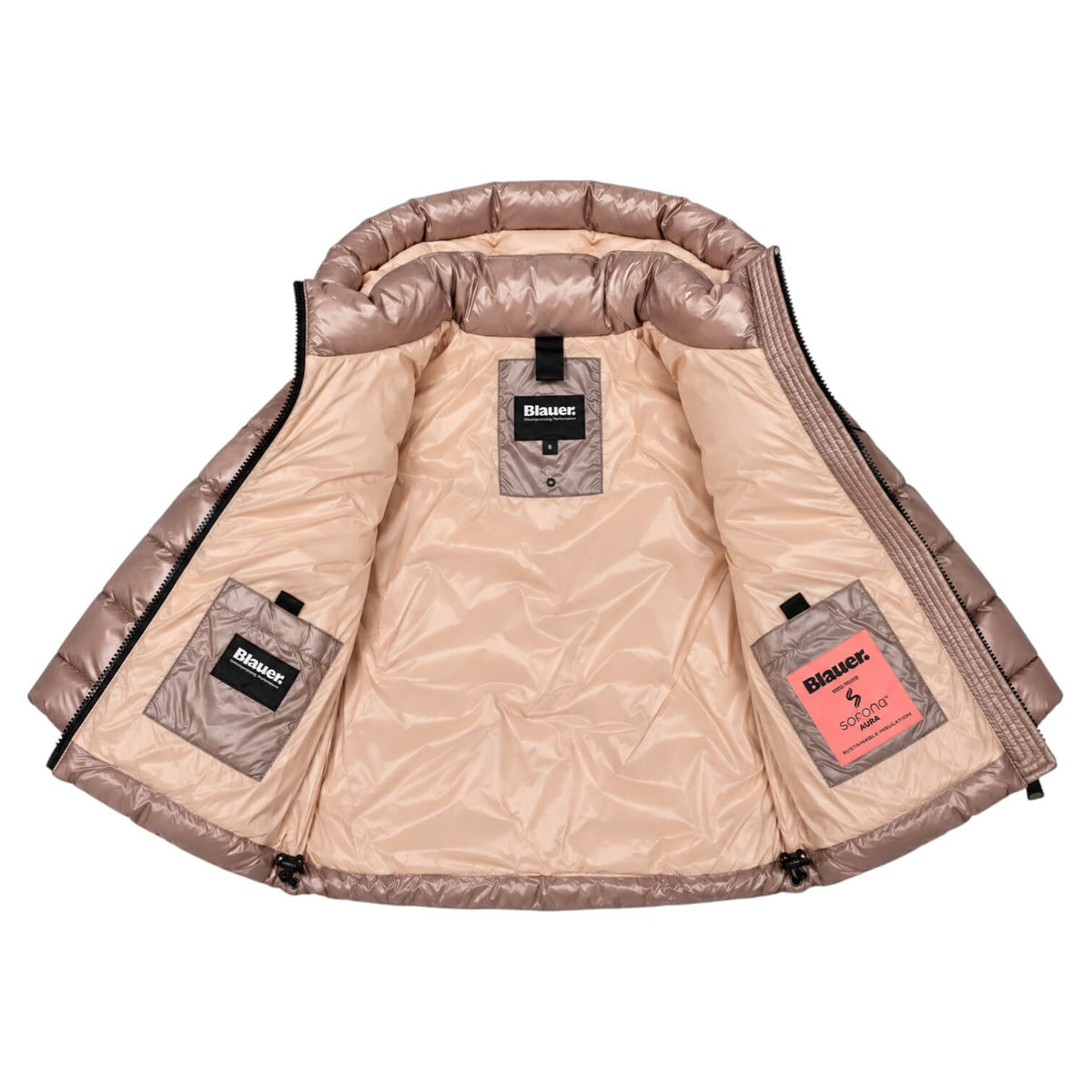 Giubbino Blauer Larese bambina/ragazza Rosa scampanato con cappuccio 26WBLGC02296-30CRP