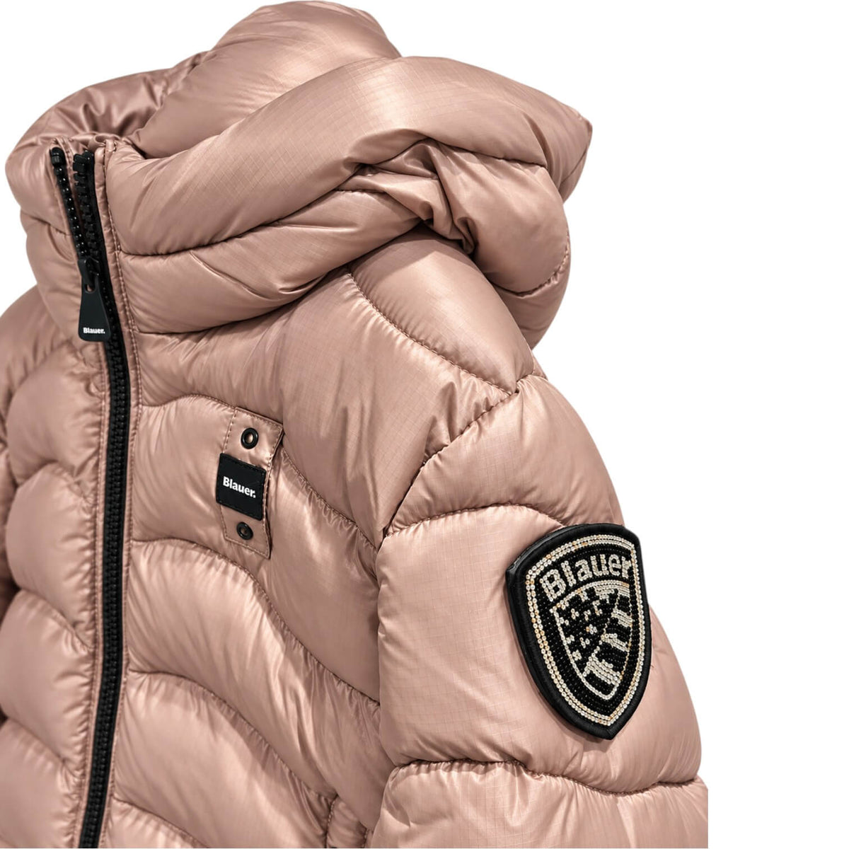 Giubbino Blauer Larese bambina/ragazza Rosa scampanato con cappuccio 26WBLGC02296-30CRP