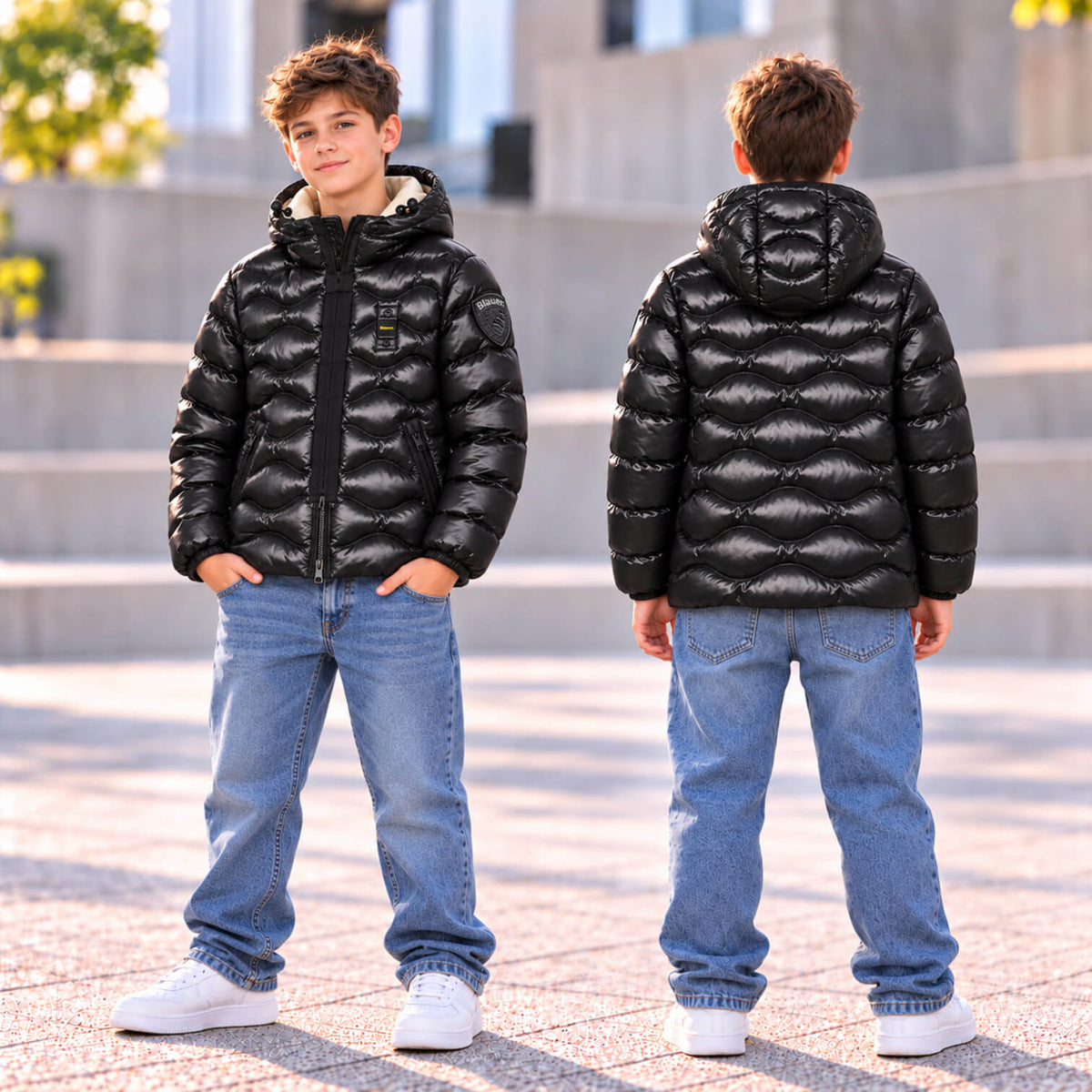 Giubbino Blauer Bryant Junior Nero con Cappuccio 26WBLKC02270-999EI