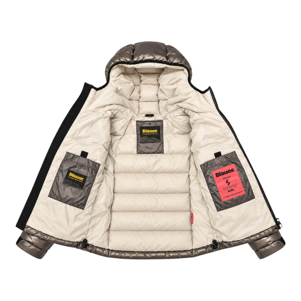 Giubbino Blauer Ansel Baby/Junior Grigio Asfalto con Cappuccio 26WBLKC02273-925EB