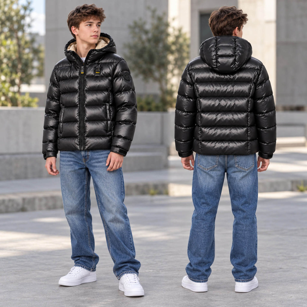 Giubbino Blauer Ansel Baby/Junior Grigio Asfalto con Cappuccio 26WBLKC02273-925EB