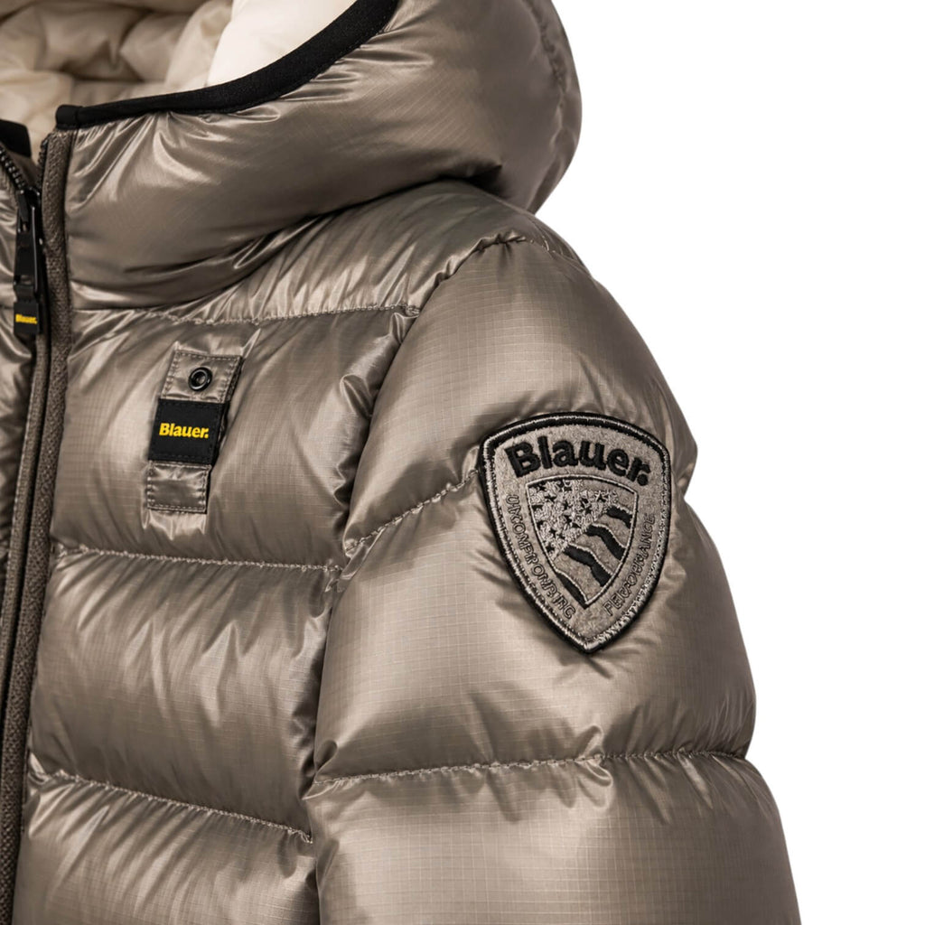 Giubbino Blauer Ansel Baby/Junior Grigio Asfalto con Cappuccio 26WBLKC02273-925EB