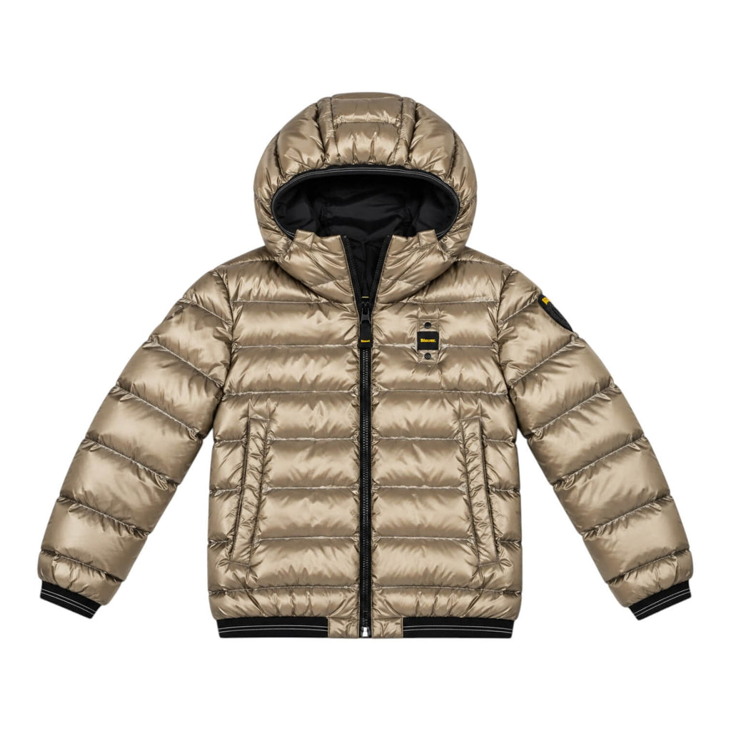Giubbino Blauer Baby/Junior Reversibile Nero/Beige con Cappuccio 26WBLKC06278-999FA