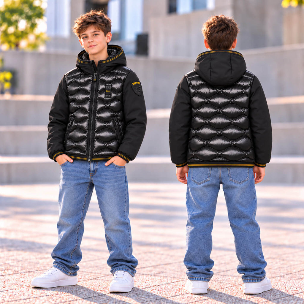 Giubbino Blauer Butland Junior Nero con Cappuccio 26WBLKC08260-999