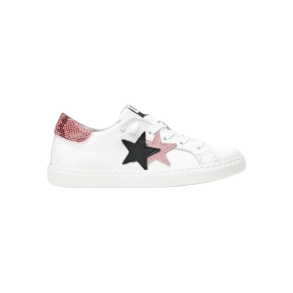 2Star Sneaker Bambina Bianca 2SB2626D con Doppia Stella a Contrasto