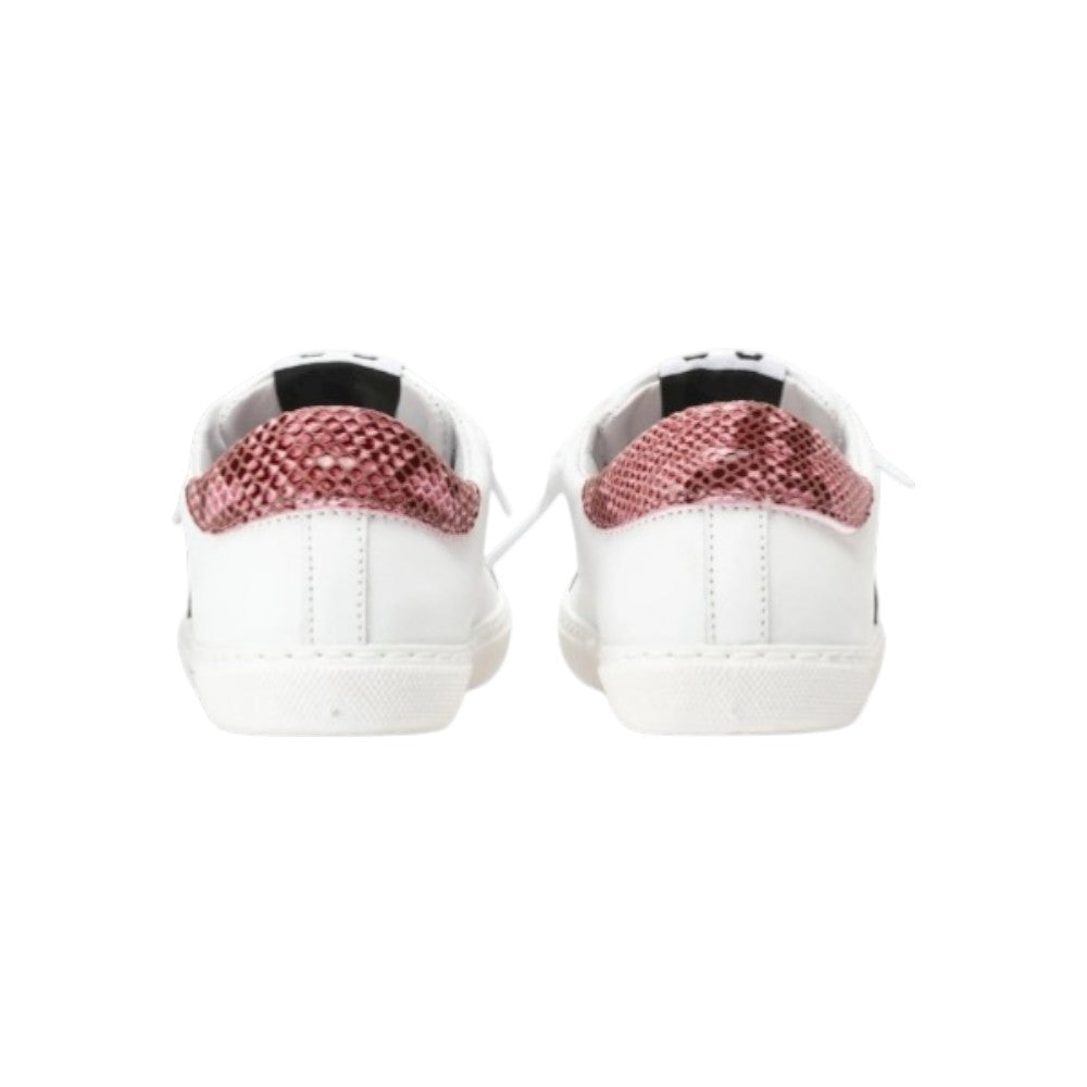 2Star Sneaker Bambina Bianca 2SB2626D con Doppia Stella a Contrasto