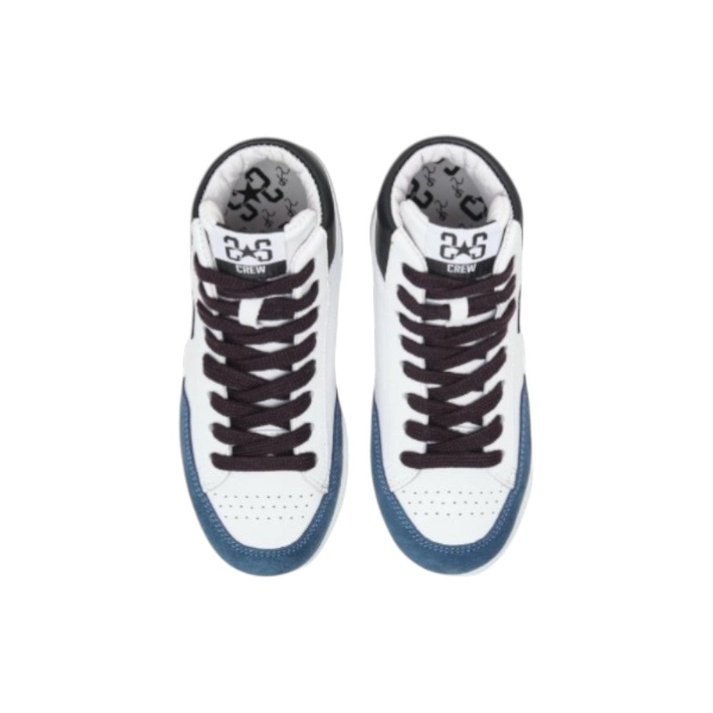 2Star Sneaker Alta Bambino Bianca 2SB2694C  con Doppia Stella