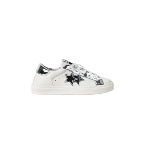 2Star Sneaker Bianca 2SB3411_D Bambina Specchiata Argento