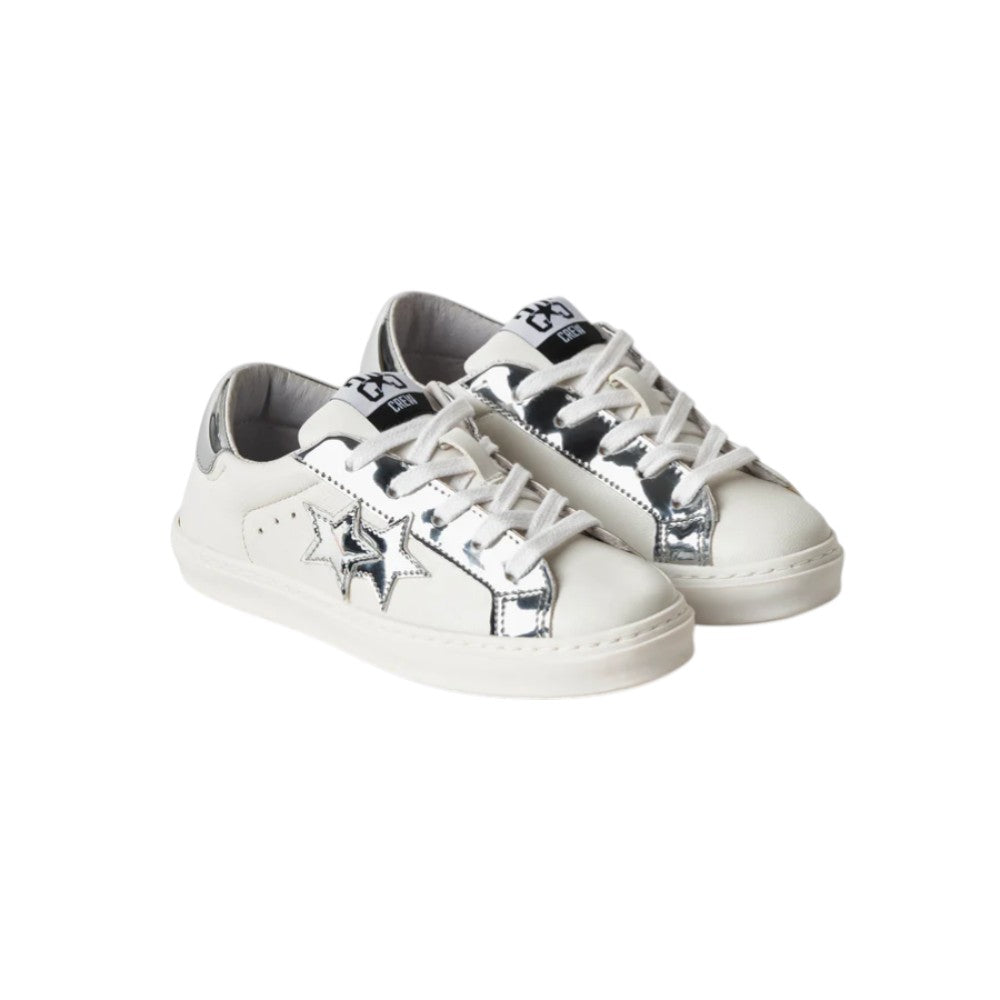 2Star Sneaker Bianca 2SB3411_D Bambina Specchiata Argento