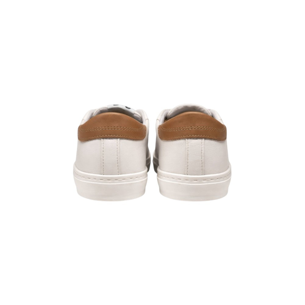 2Star Sneaker Bambina Bianca 2sb3443_C con Doppia Stella Beige e Lacci Camel