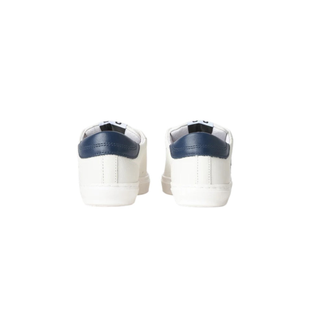2Star Sneaker Bambina Bianca 2SB3444_D con Doppia Stella Blu e Tallone Coordinato