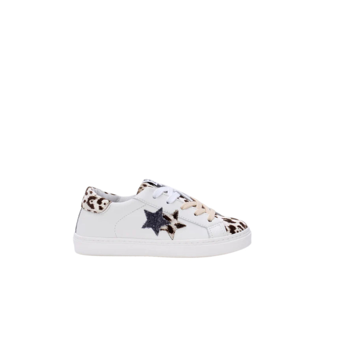Sneakers 2STAR in pelle bianca con dettagli animalier