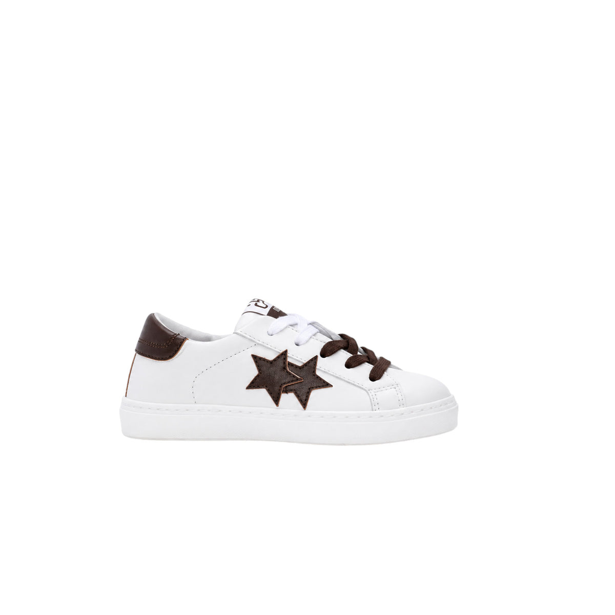Sneakers 2STAR in pelle bianca con dettagli testa di moro