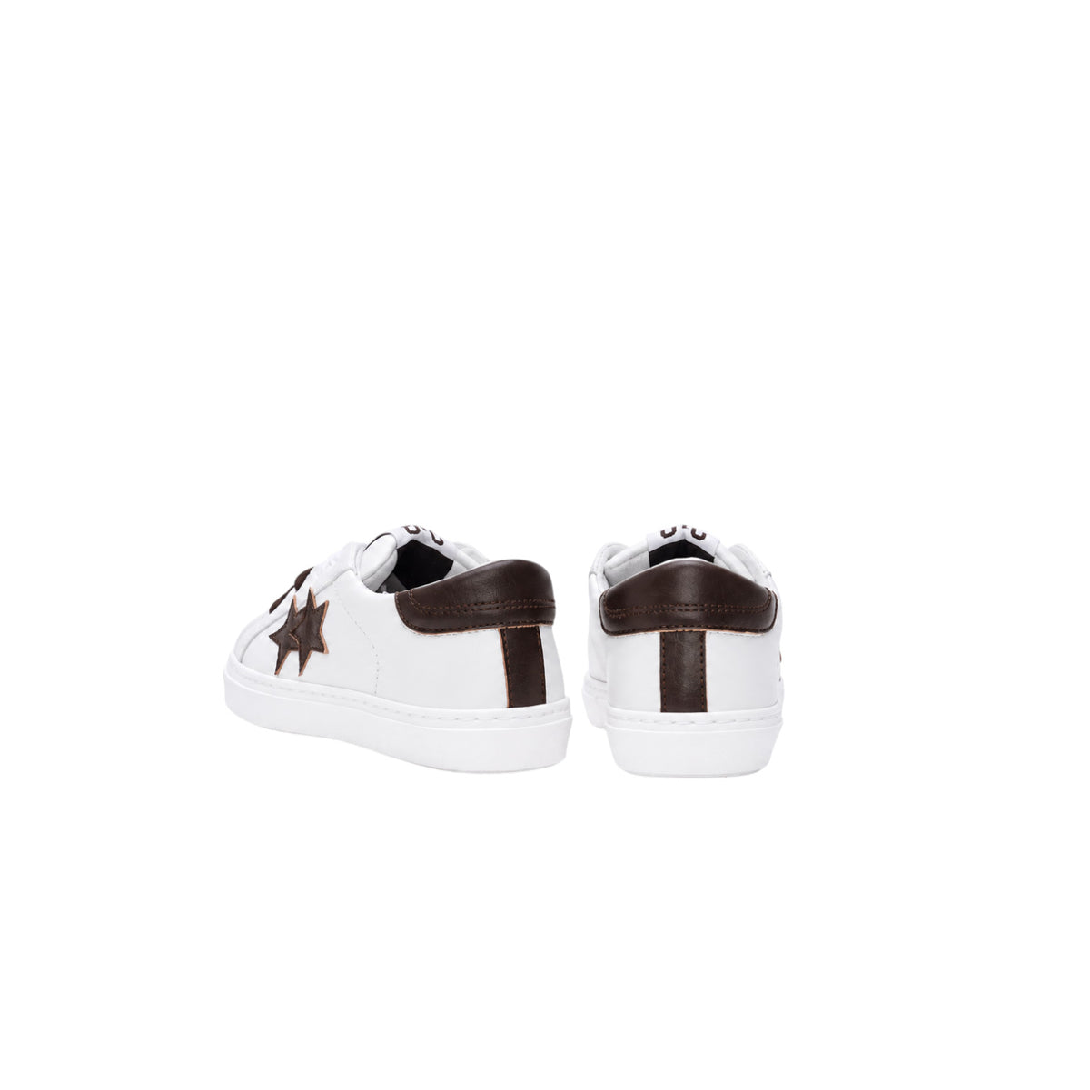 Sneakers 2STAR in pelle bianca con dettagli testa di moro