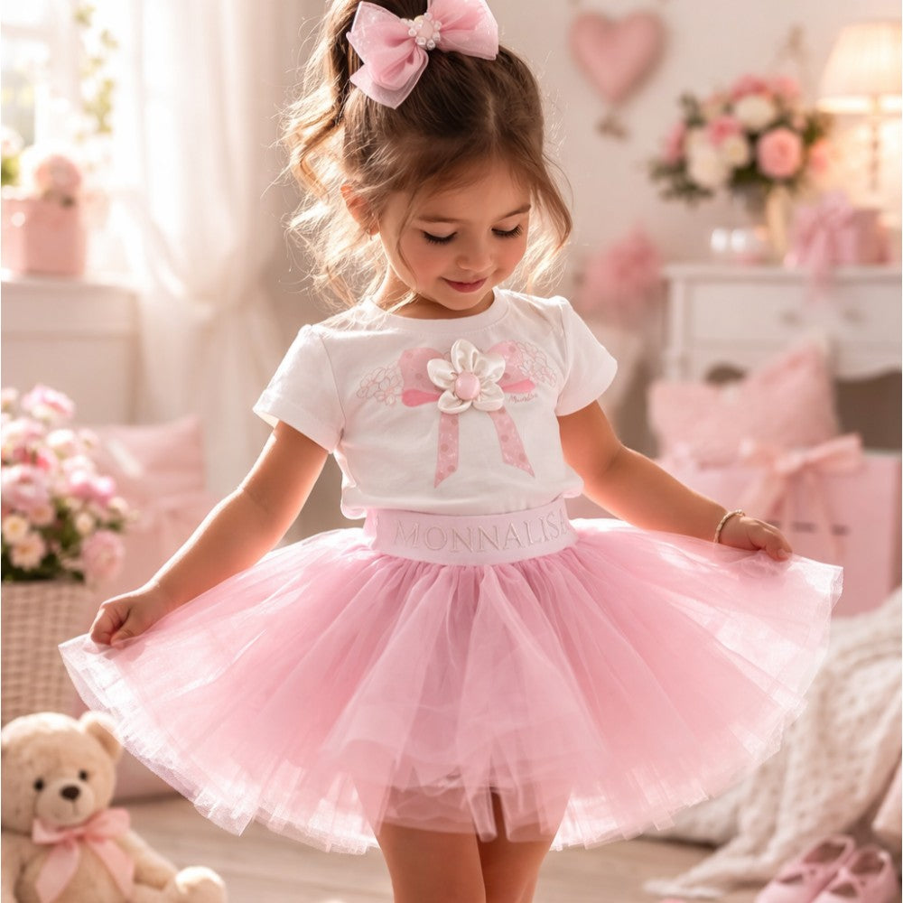 Gonna Monnalisa Tulle Bambina Rosa 37GG0N1