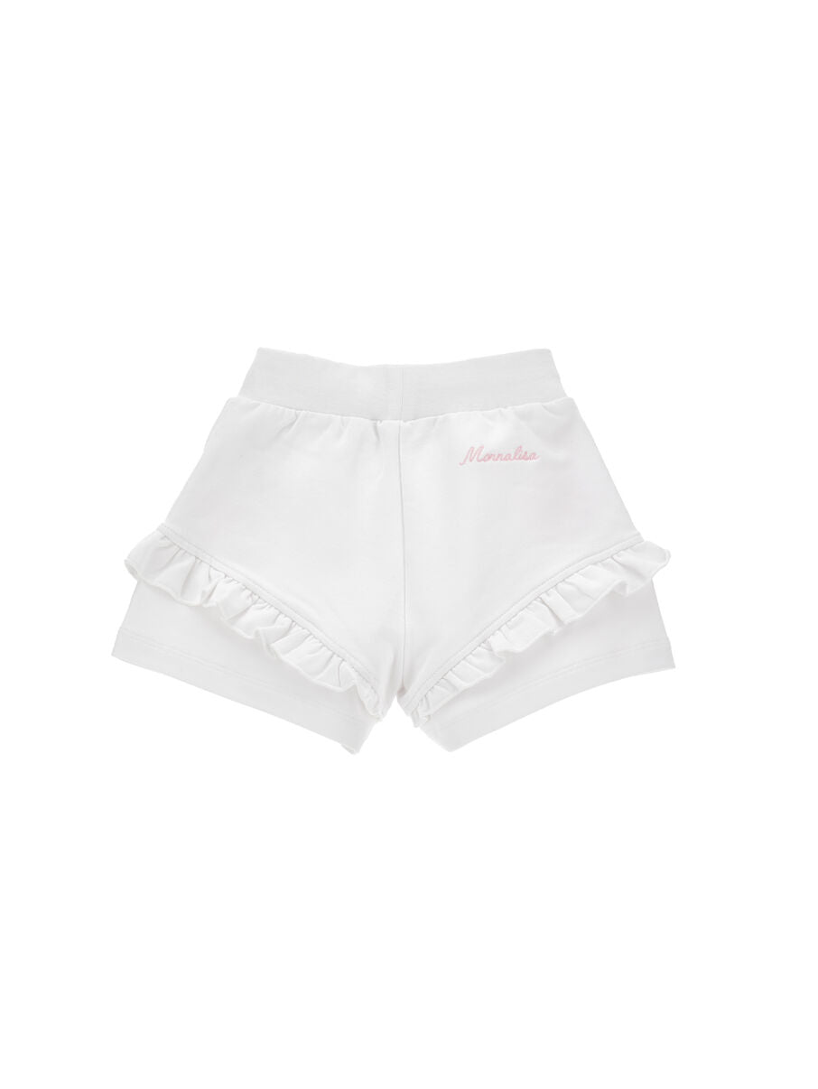 Short Monnalisa Righe e Fiori Bambina 39G4021