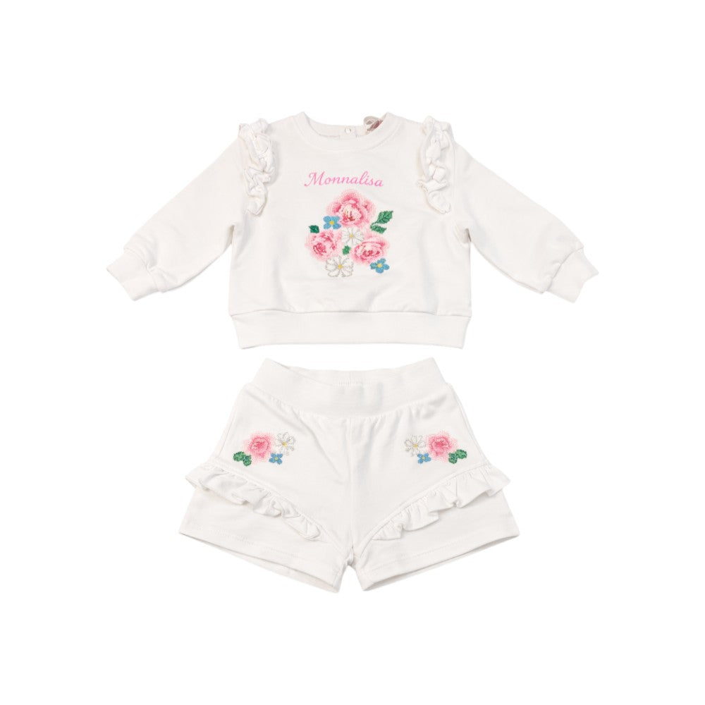 Felpa Monnalisa Stampa Floreale Bambina 39G6041