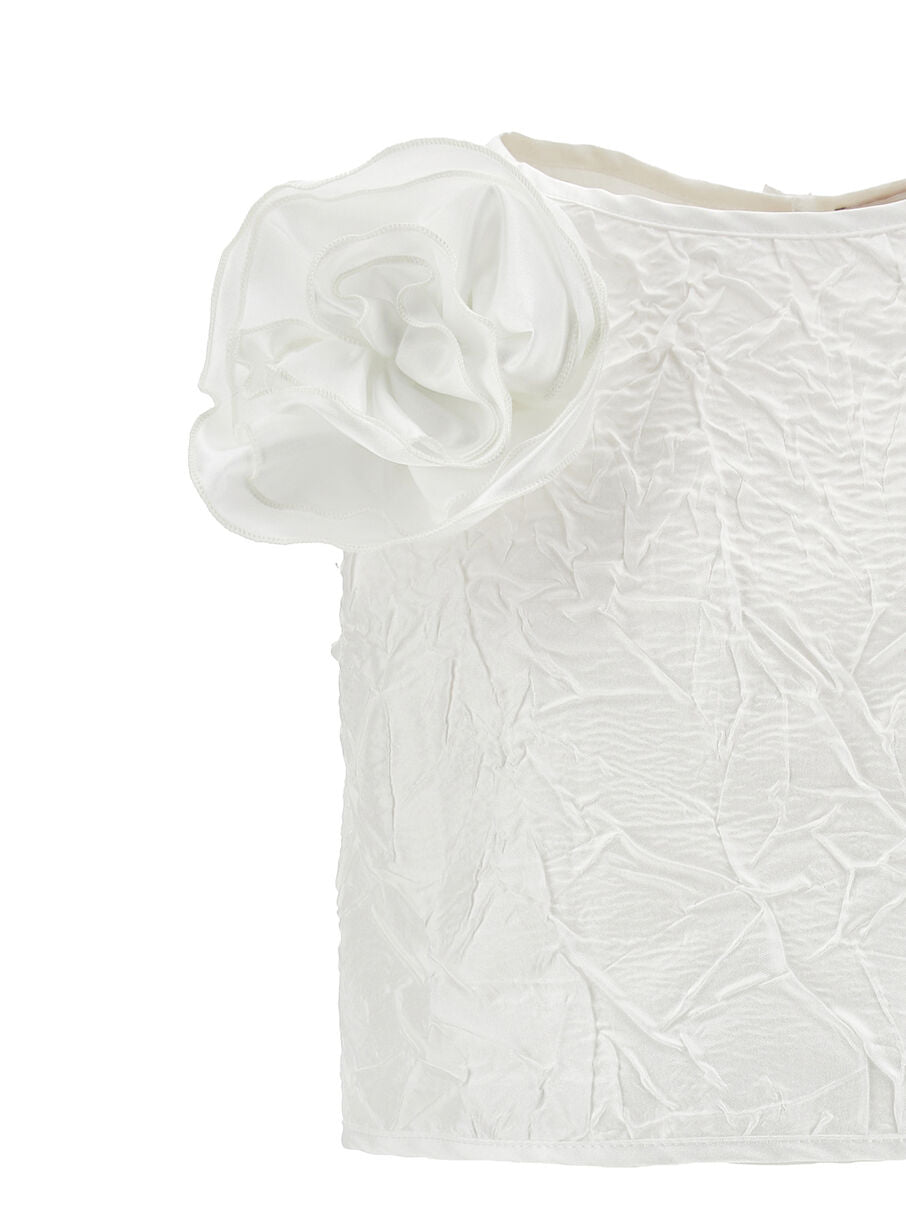 Completo Monnalisa Bambina Top e Gonna Bianca – Art. 71G5011