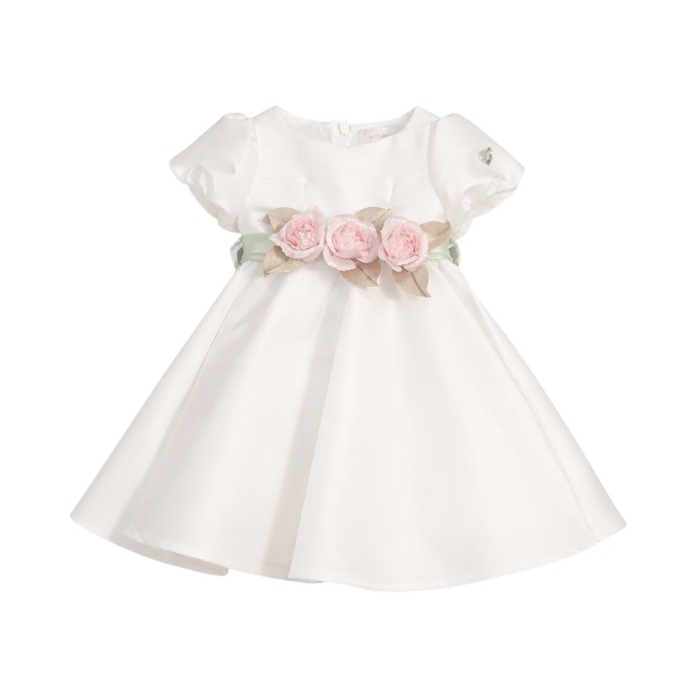 Vestito Monnalisa Cerimonia con Cintura Floreale 73G9031