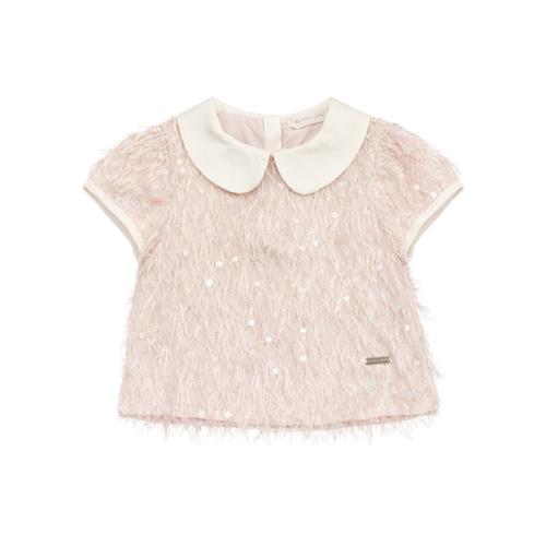 T-shirt Monnalisa Bambina con Colletto Peter Pan 79G3001