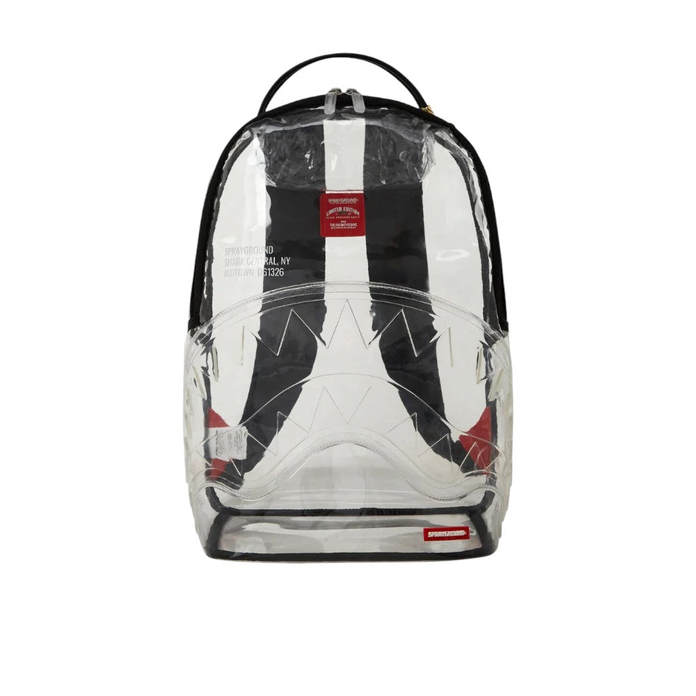 ZAINO SPRAYGROUND SHARK CENTRAL CLEAR DLX BACKPACK