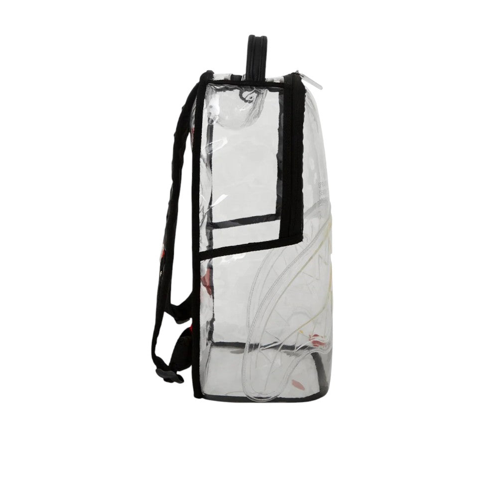 ZAINO SPRAYGROUND SHARK CENTRAL CLEAR DLX BACKPACK