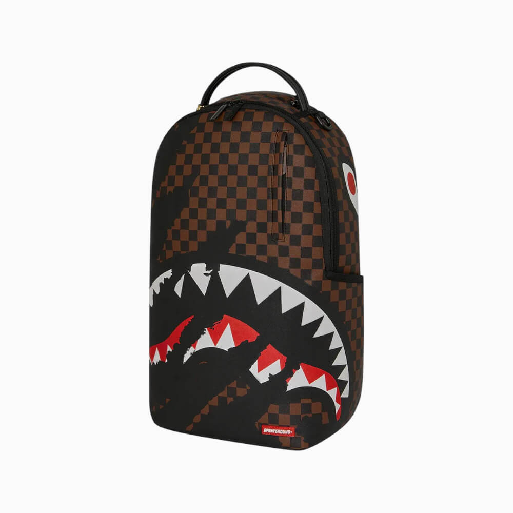 Sprayground Zaino Checkered Shark Nero e Marrone – 910B3156NSZ