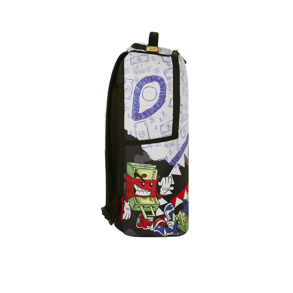 ZAINO SPRAYGROUND MEAN MONEY COLLAGE BACKPACK - 910B8308NSZ