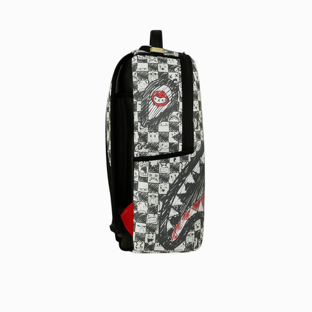Sprayground Zaino Emote Check Shark Nero e Bianco – 910B8469NSZ