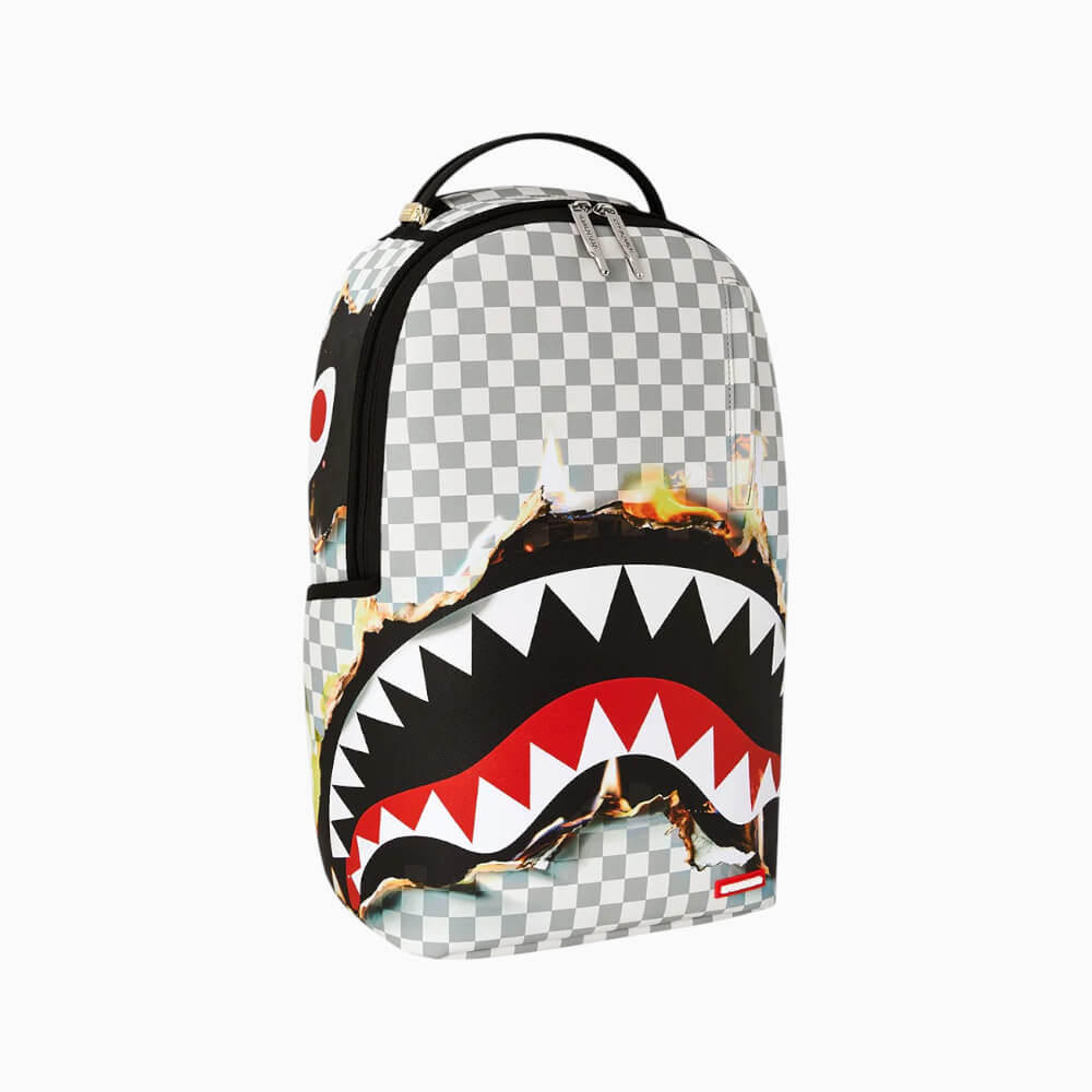 Sprayground Zaino Check Melt Shark Grigio – 910B8515NSZ