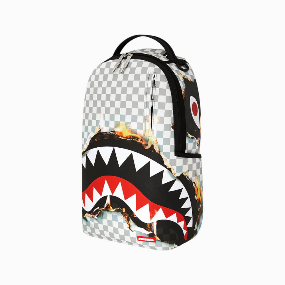 Sprayground Zaino Check Melt Shark Grigio – 910B8515NSZ