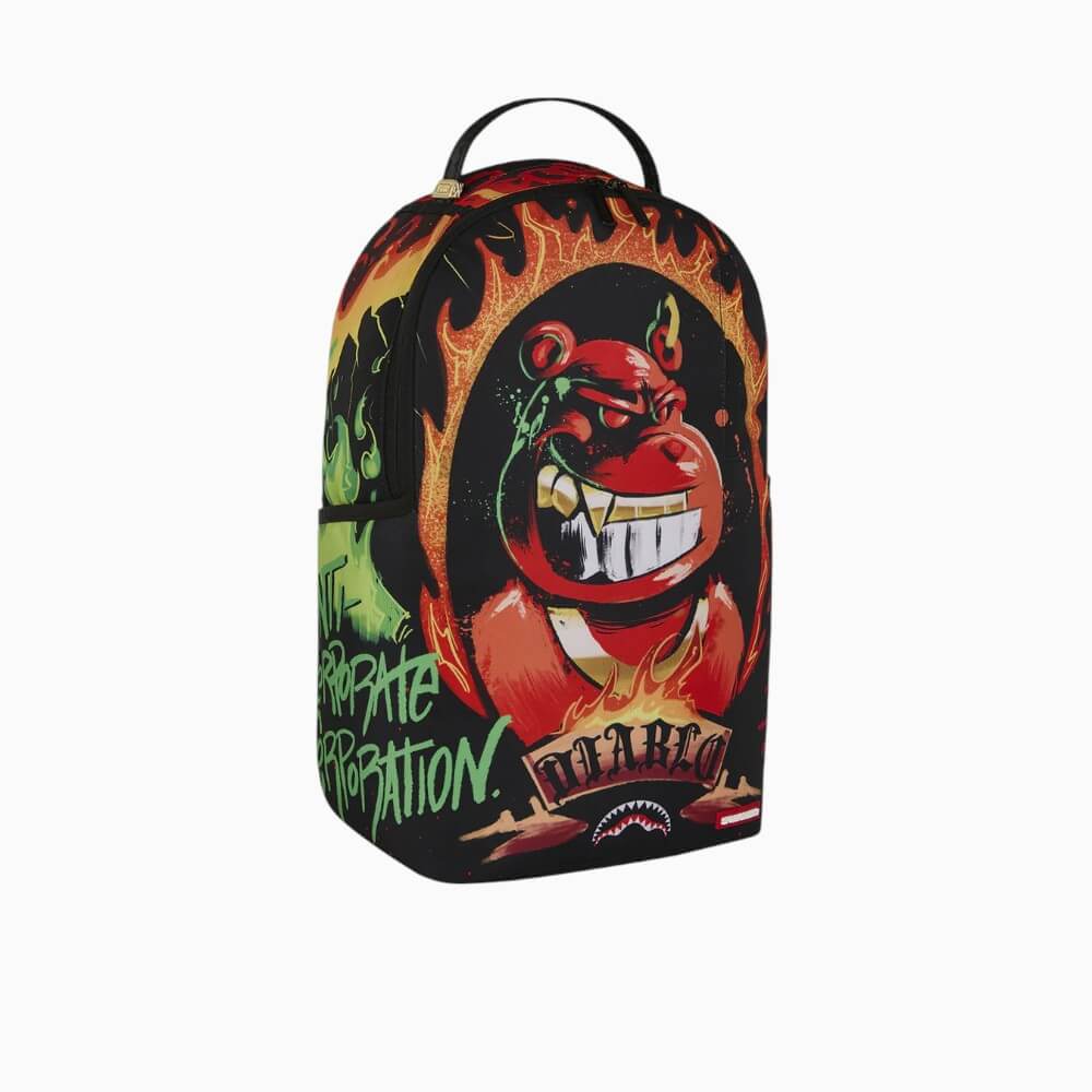 Sprayground Zaino Burning Bear con stampa fiamme – 910B8618NSZ1