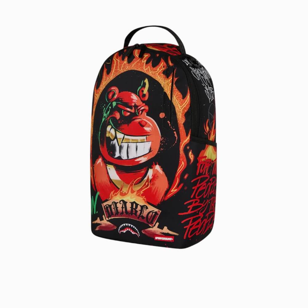 Sprayground Zaino Burning Bear con stampa fiamme – 910B8618NSZ1