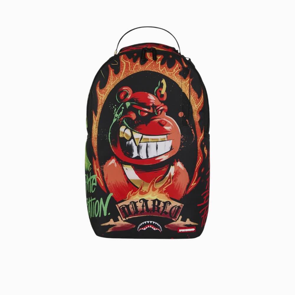 Sprayground Zaino Burning Bear con stampa fiamme – 910B8618NSZ1