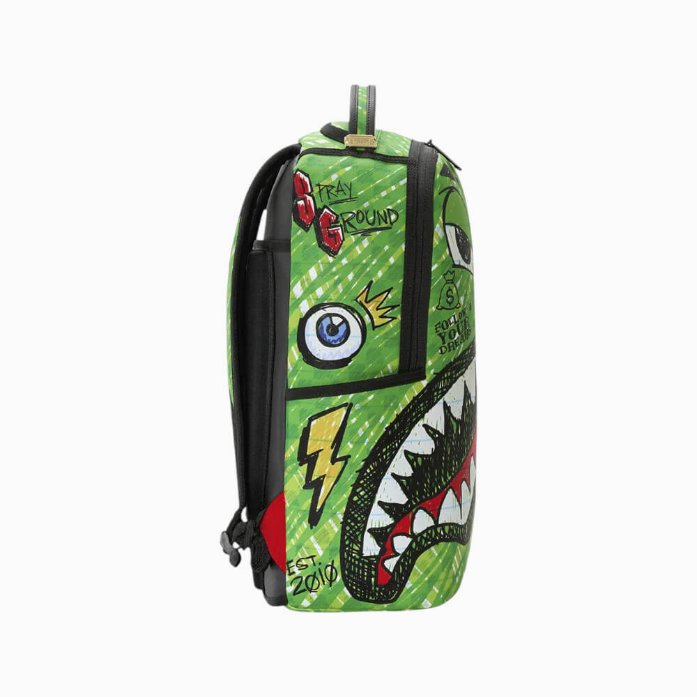 Sprayground Zaino Money Bear Doodle Verde – 910B8670NSZ