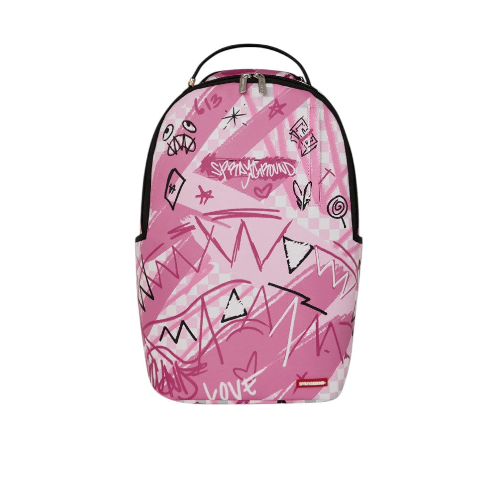 SPAYGROUND ZAINO 910B8672NSZ PINK SMOKE CHECK DLXSV BACKPACK
